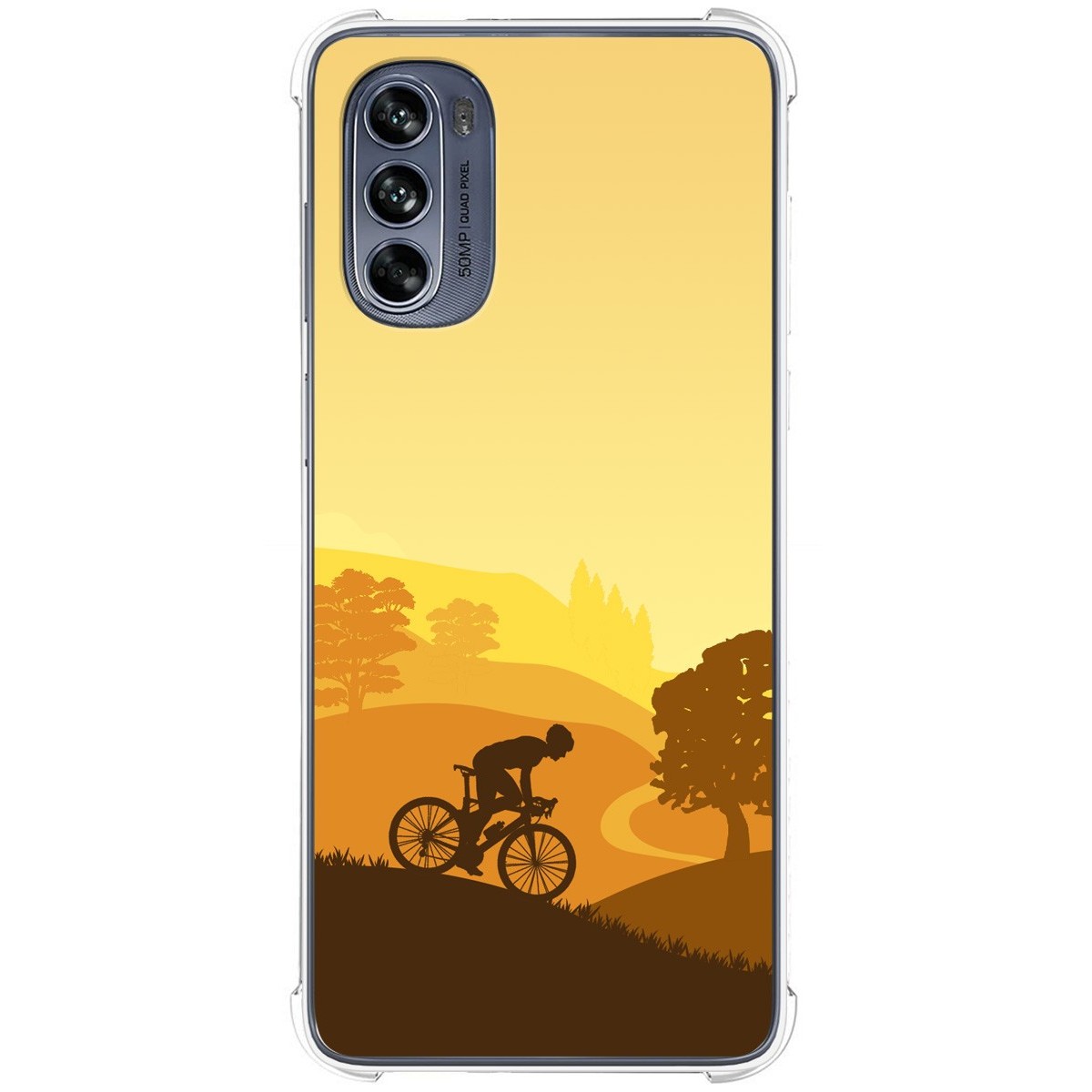 Funda Silicona Antigolpes para Motorola Moto G62 5G diseño Ciclista Dibujos
