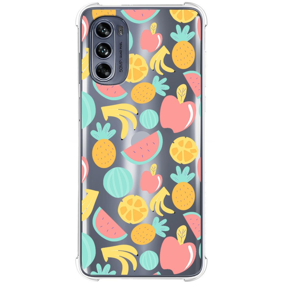 Funda Silicona Antigolpes para Motorola Moto G62 5G diseño Frutas 02 Dibujos