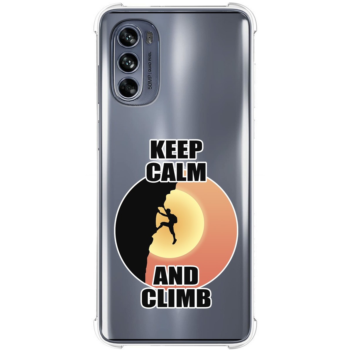 Funda Silicona Antigolpes para Motorola Moto G62 5G diseño Hombre Escalada Dibujos