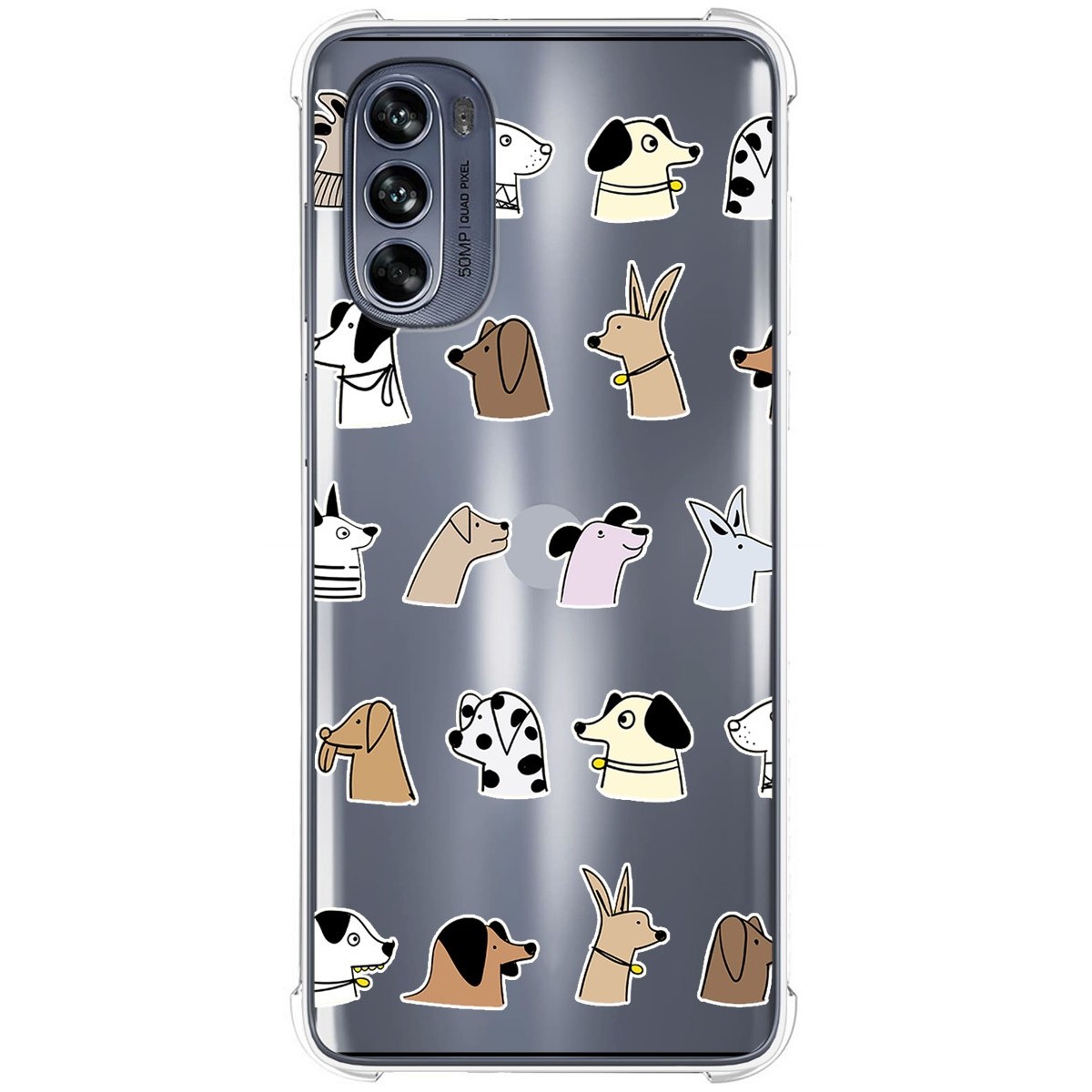 Funda Silicona Antigolpes para Motorola Moto G62 5G diseño Perros Dibujos