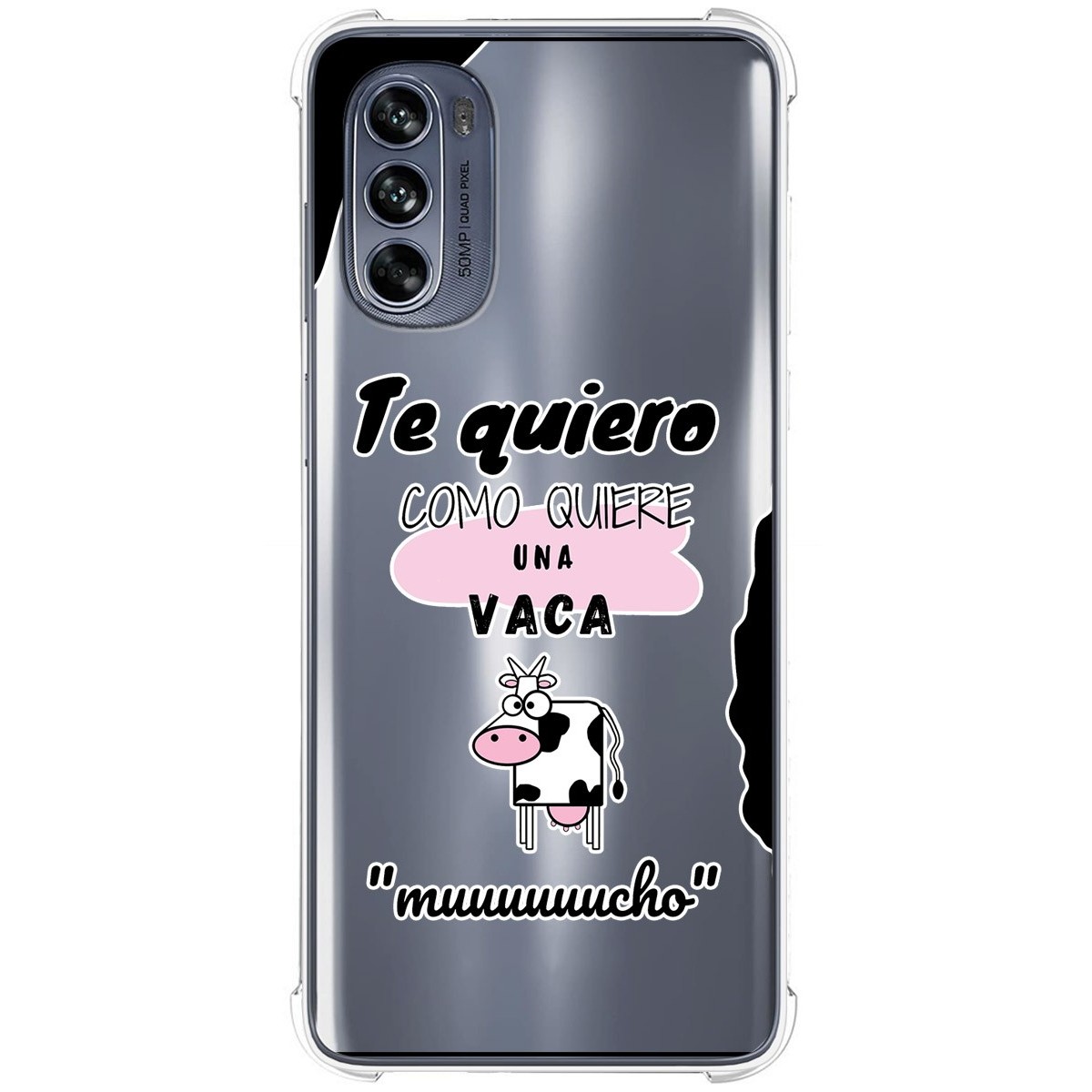 Funda Silicona Antigolpes para Motorola Moto G62 5G diseño Vaca Dibujos