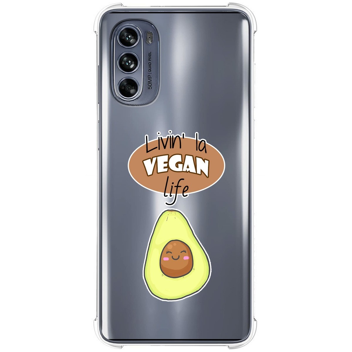 Funda Silicona Antigolpes para Motorola Moto G62 5G diseño Vegan Life Dibujos