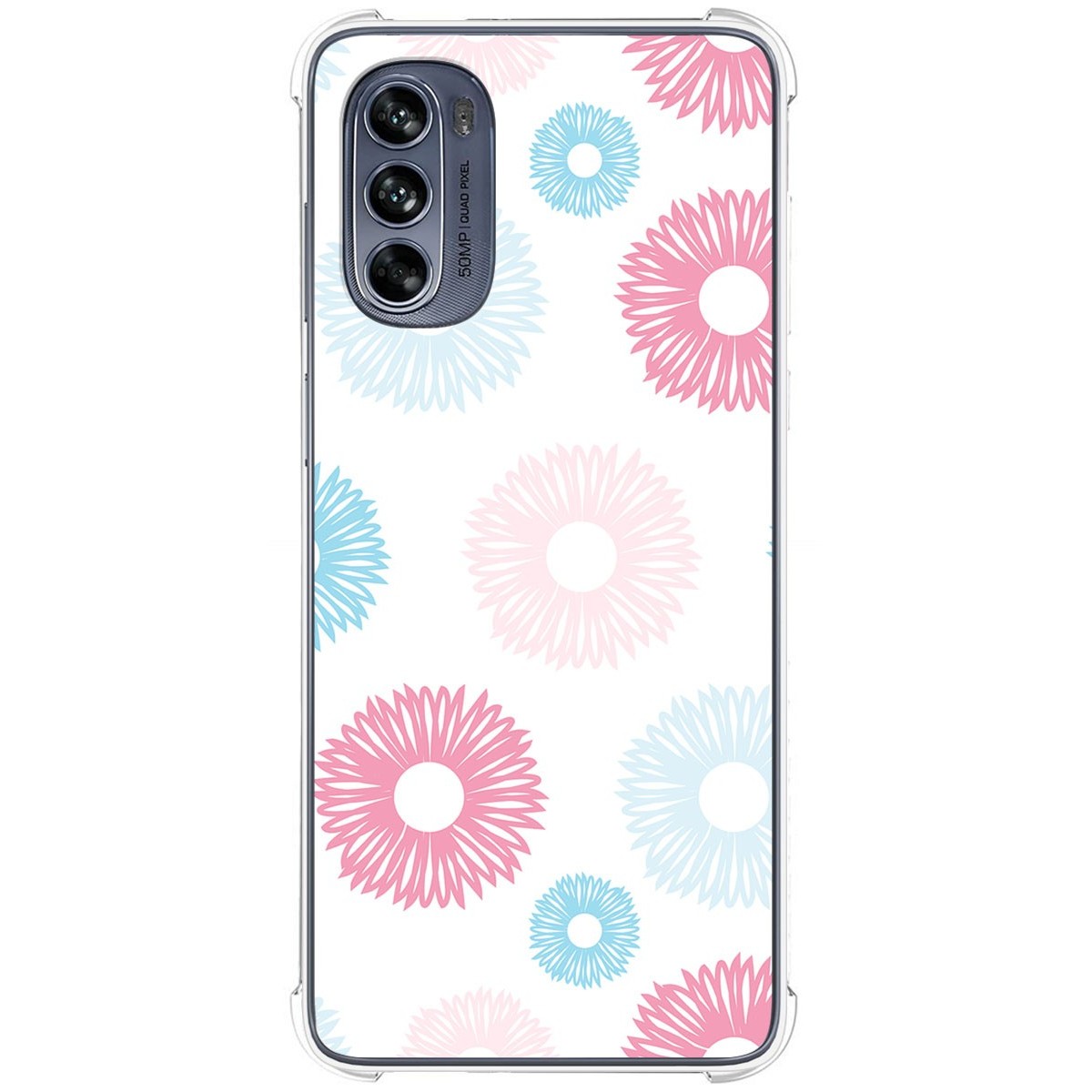 Funda Silicona Antigolpes para Motorola Moto G62 5G diseño Flores 06 Dibujos