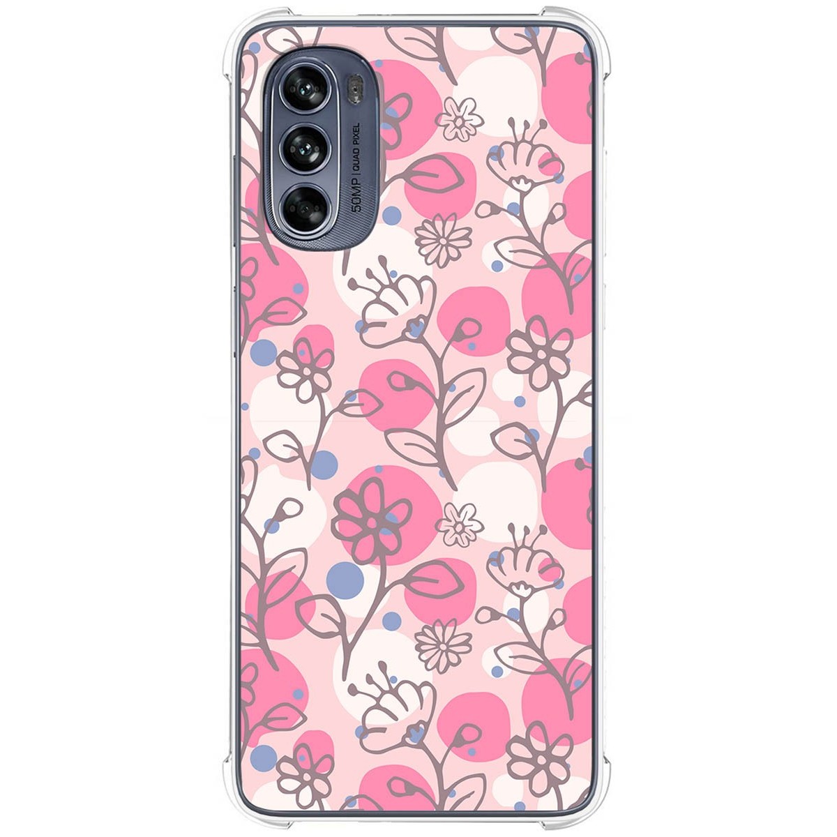 Funda Silicona Antigolpes para Motorola Moto G62 5G diseño Flores 07 Dibujos