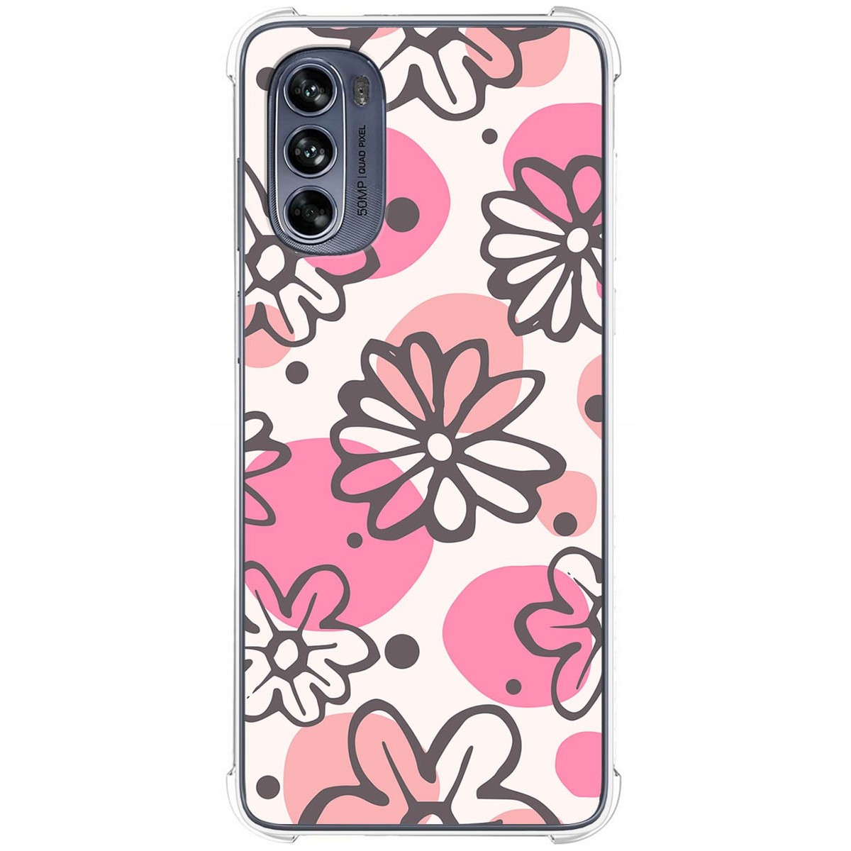 Funda Silicona Antigolpes para Motorola Moto G62 5G diseño Flores 09 Dibujos