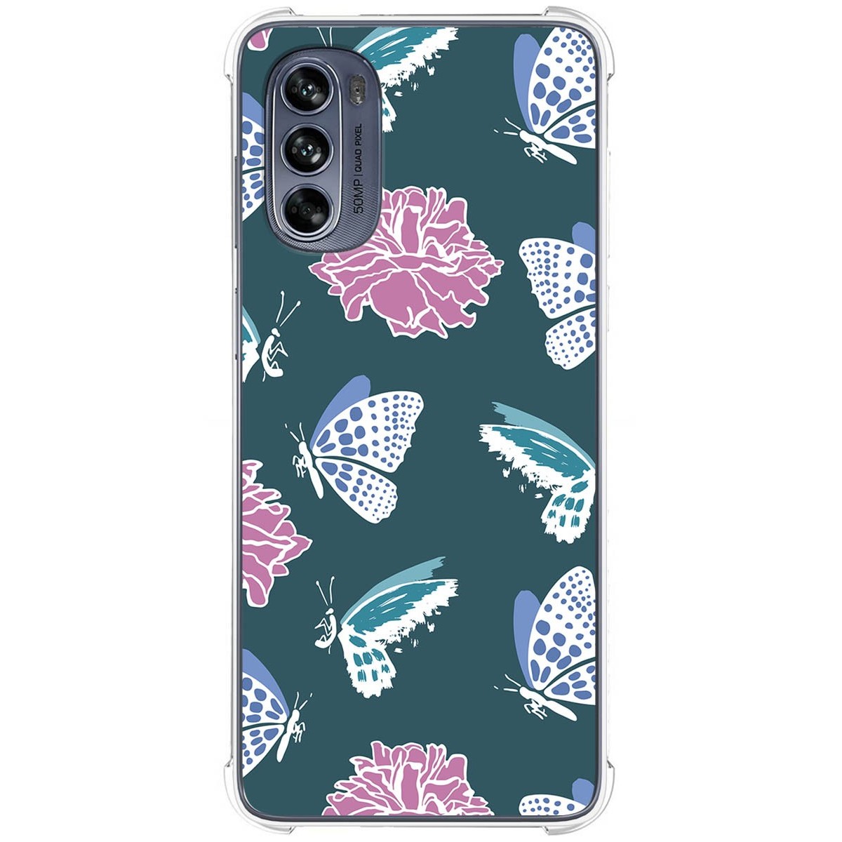 Funda Silicona Antigolpes para Motorola Moto G62 5G diseño Flores 10 Dibujos