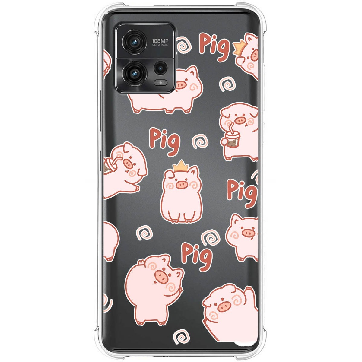 Funda Silicona Antigolpes para Motorola Moto G72 4G diseño Cerdos Dibujos