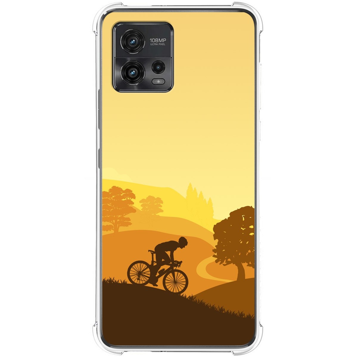Funda Silicona Antigolpes para Motorola Moto G72 4G diseño Ciclista Dibujos