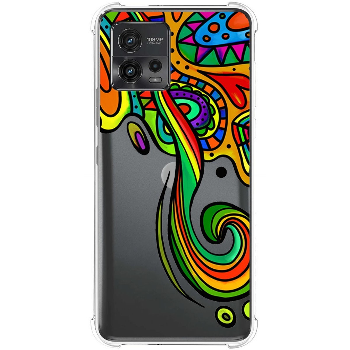 Funda Silicona Antigolpes para Motorola Moto G72 4G diseño Colores Dibujos