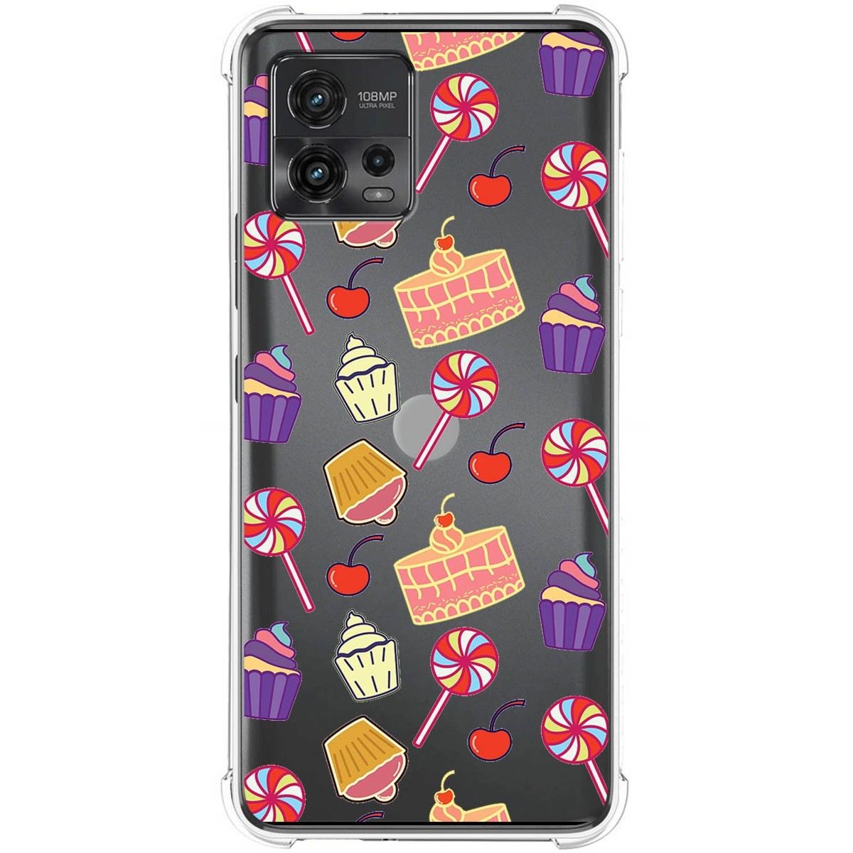 Funda Silicona Antigolpes para Motorola Moto G72 4G diseño Dulces 01 Dibujos