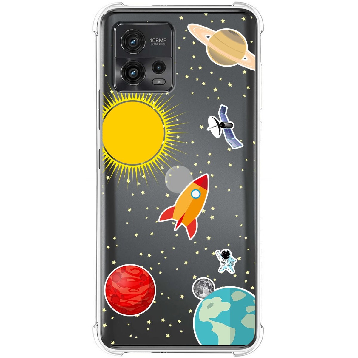 Funda Silicona Antigolpes para Motorola Moto G72 4G diseño Espacio Dibujos