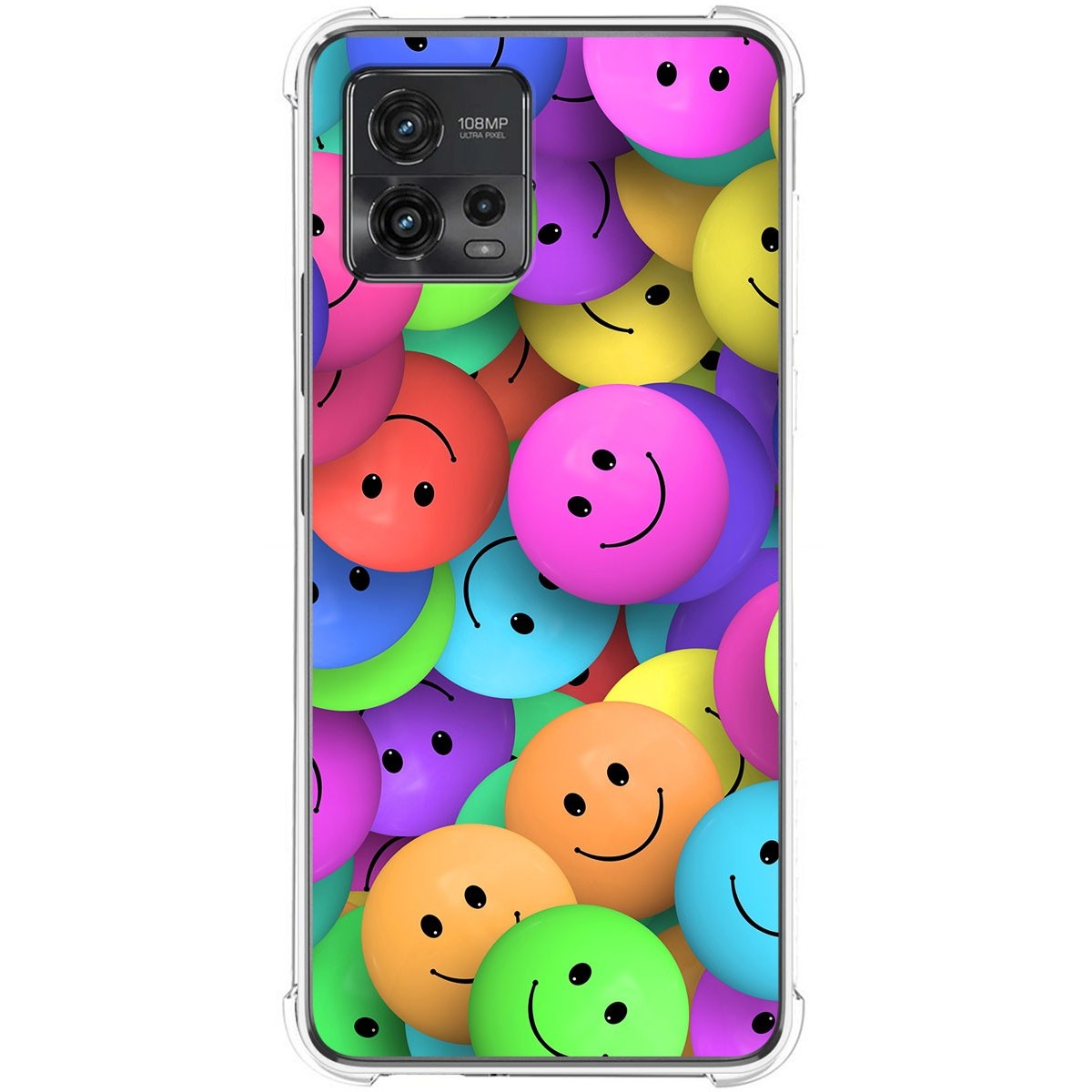 Funda Silicona Antigolpes para Motorola Moto G72 4G diseño Smile Dibujos