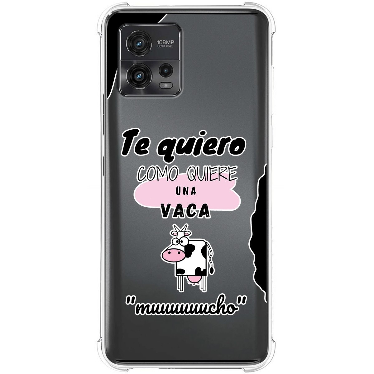 Funda Silicona Antigolpes para Motorola Moto G72 4G diseño Vaca Dibujos
