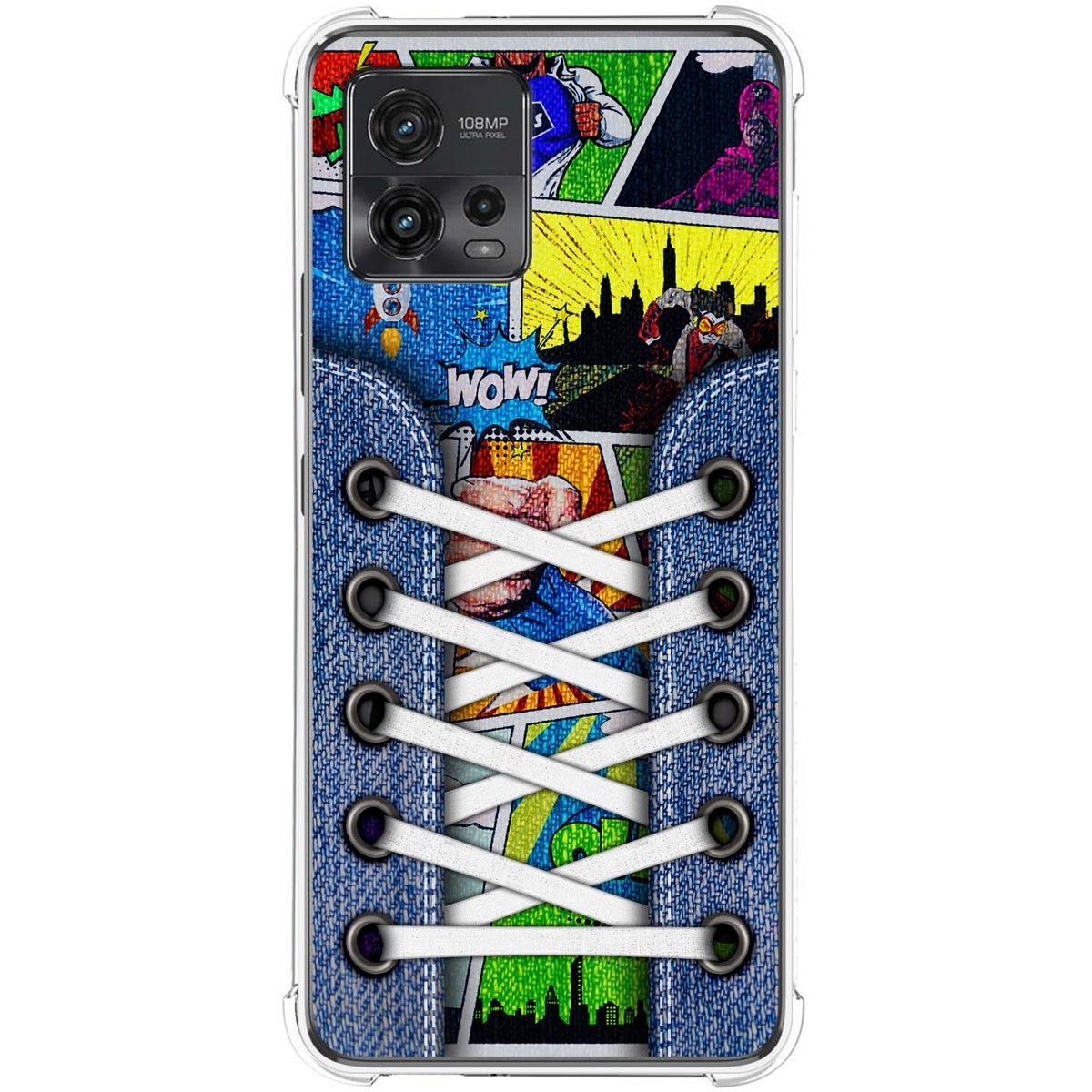 Funda Silicona Antigolpes para Motorola Moto G72 4G diseño Zapatillas 14 Dibujos
