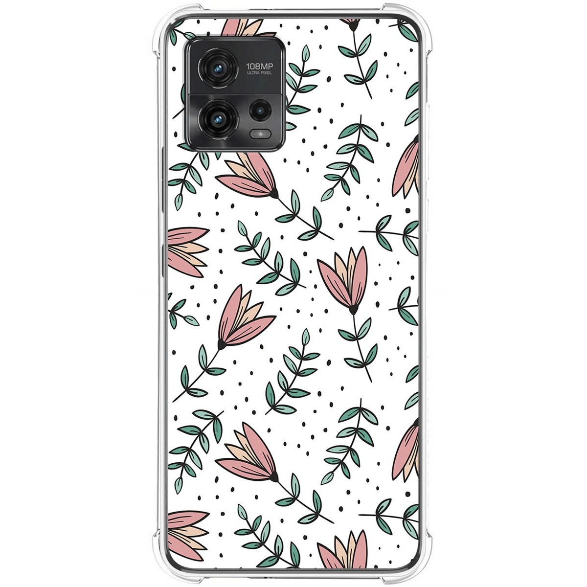 Funda Silicona Antigolpes para Motorola Moto G72 4G diseño Flores 01 Dibujos