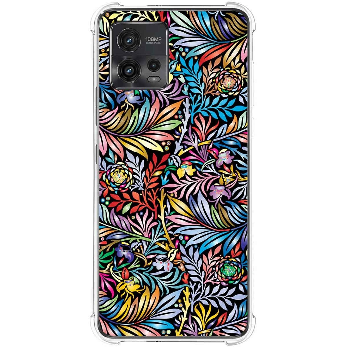 Funda Silicona Antigolpes para Motorola Moto G72 4G diseño Flores 04 Dibujos