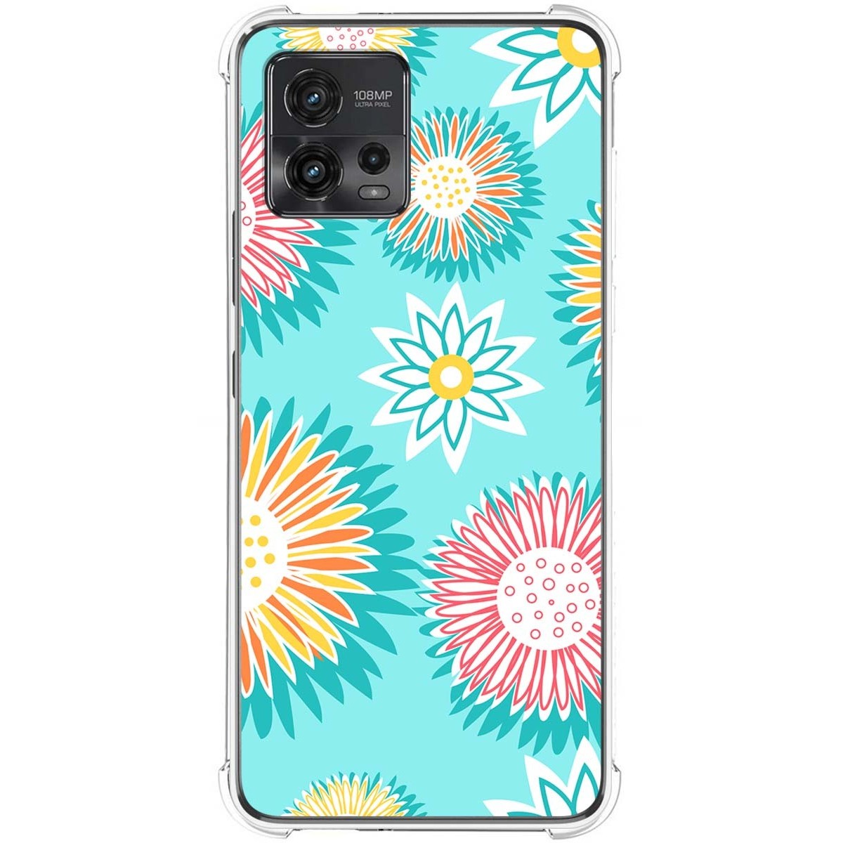 Funda Silicona Antigolpes para Motorola Moto G72 4G diseño Flores 05 Dibujos
