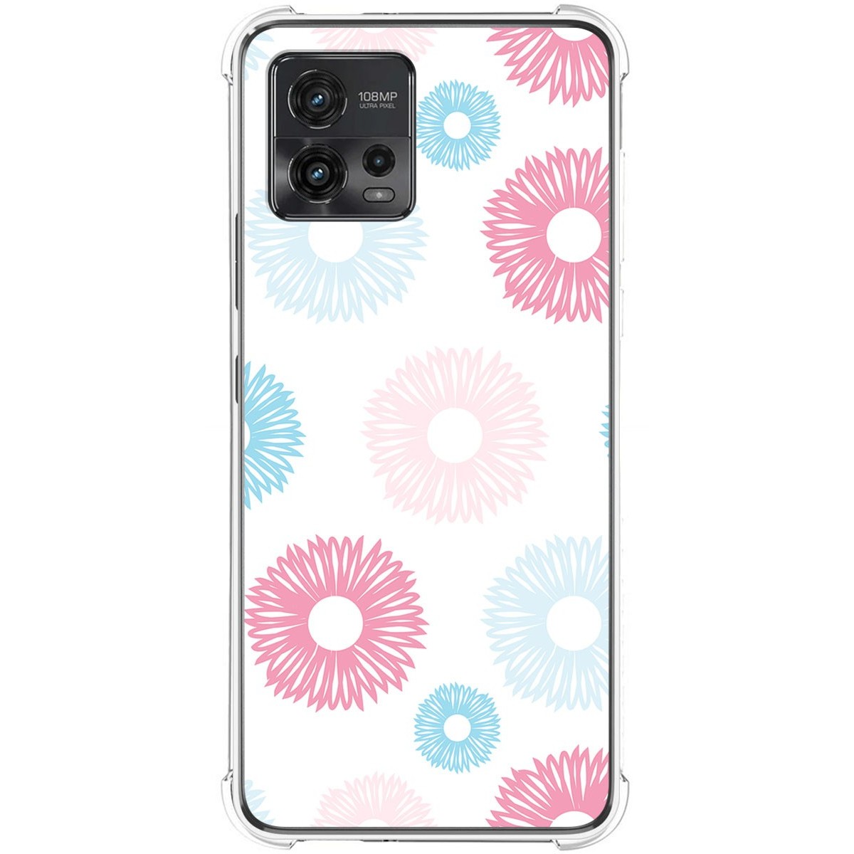 Funda Silicona Antigolpes para Motorola Moto G72 4G diseño Flores 06 Dibujos
