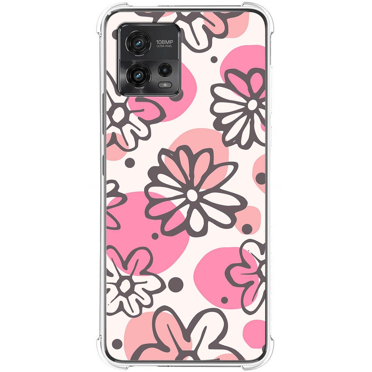 Funda Silicona Antigolpes para Motorola Moto G72 4G diseño Flores 09 Dibujos