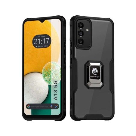 Funda Bumper Borde Negra con Anillo para Samsung Galaxy A13 5G
