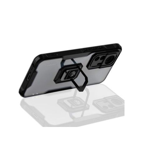 Funda Bumper Borde Negra con Anillo para Samsung Galaxy A04s