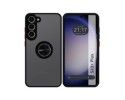 Funda Mate con Borde Negro y Anillo Giratorio 360 para Samsung Galaxy S23+ Plus 5G