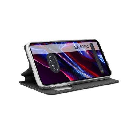 Funda Libro Soporte con Ventana compatible con Xiaomi POCO X5 5G color Negra