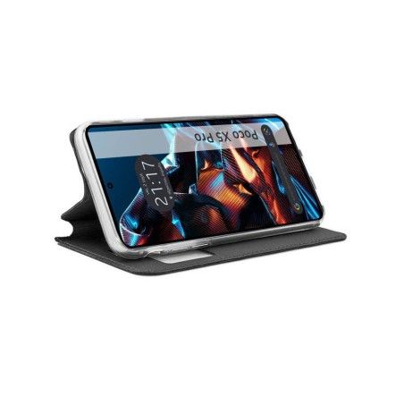 Funda Libro Soporte con Ventana compatible con Xiaomi POCO X5 Pro 5G color Negra