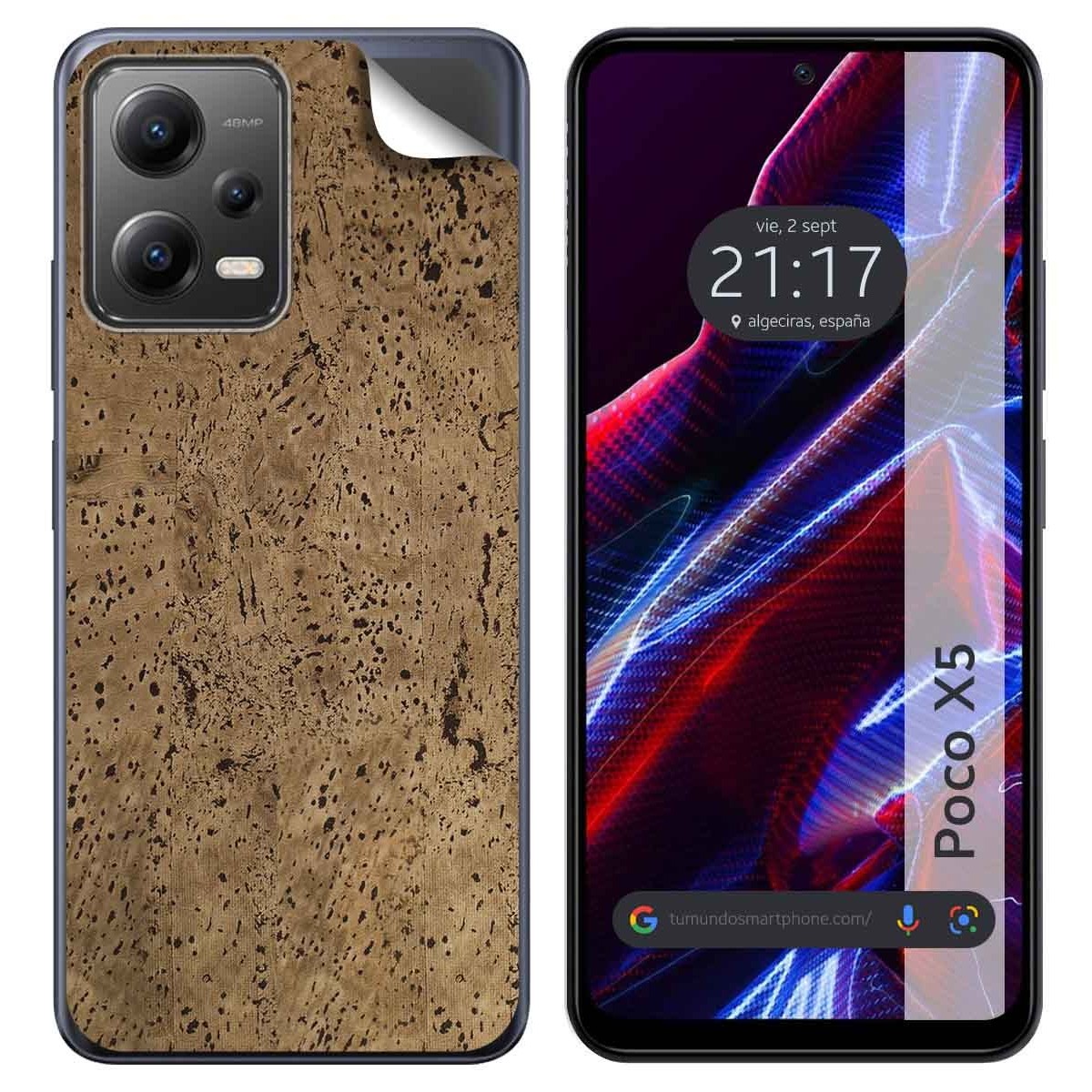 Pegatina Vinilo Autoadhesiva Textura Corcho compatible con Xiaomi POCO X5 Pro 5G