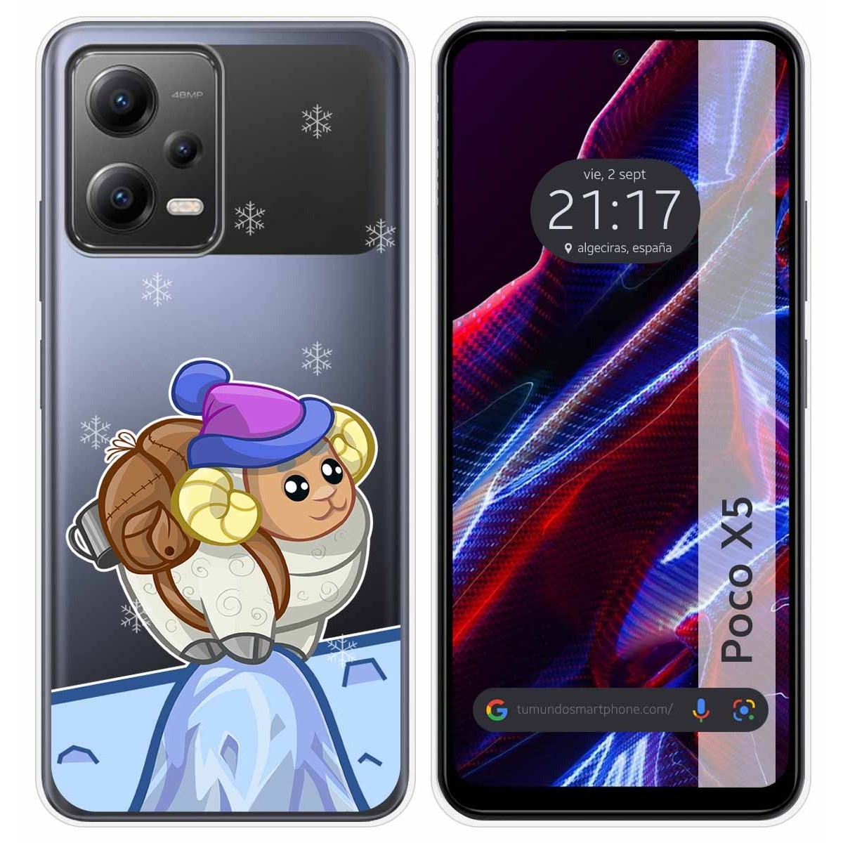 Funda Silicona Transparente compatible con Xiaomi POCO X5 5G diseño Cabra Dibujos
