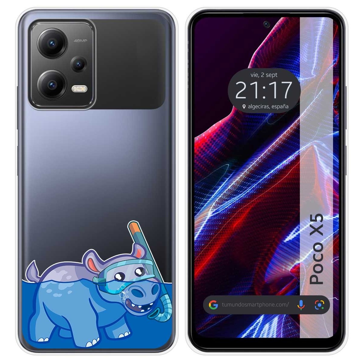 Funda Silicona Transparente compatible con Xiaomi POCO X5 5G diseño Hipo Dibujos