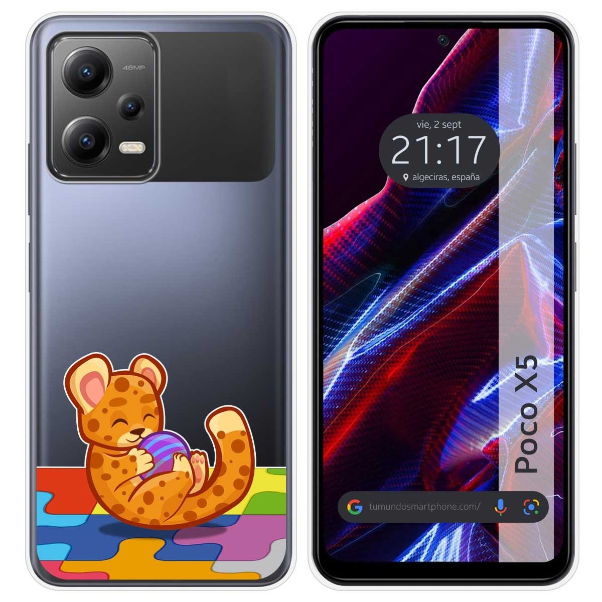 Funda Silicona Transparente compatible con Xiaomi POCO X5 5G diseño Leopardo Dibujos
