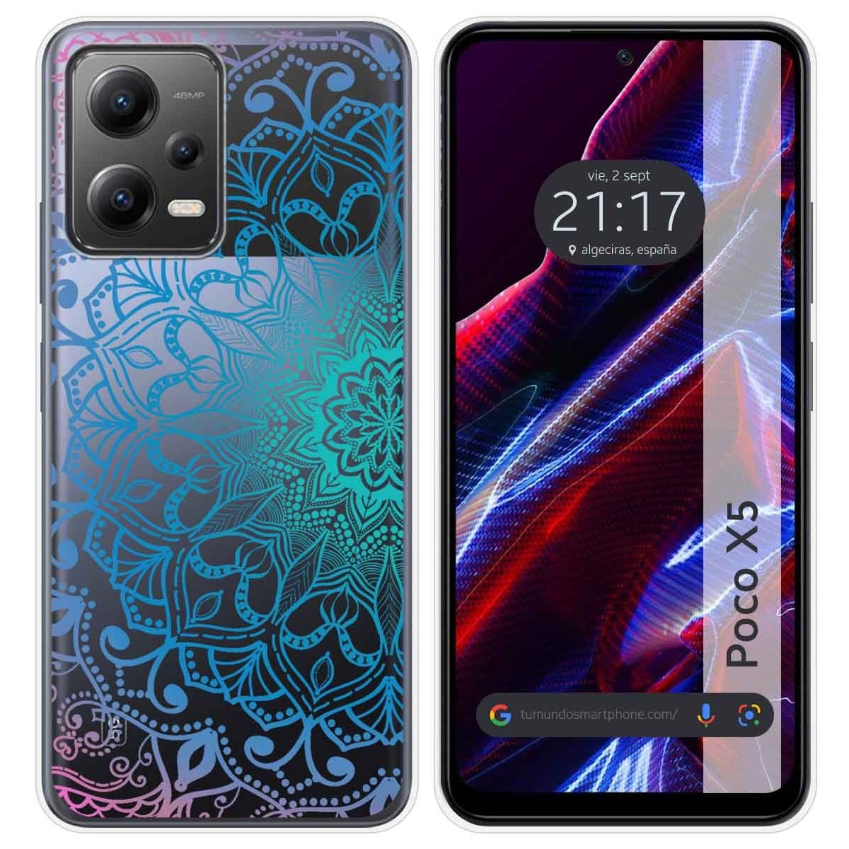 Funda Silicona Transparente compatible con Xiaomi POCO X5 5G diseño Mandala Dibujos