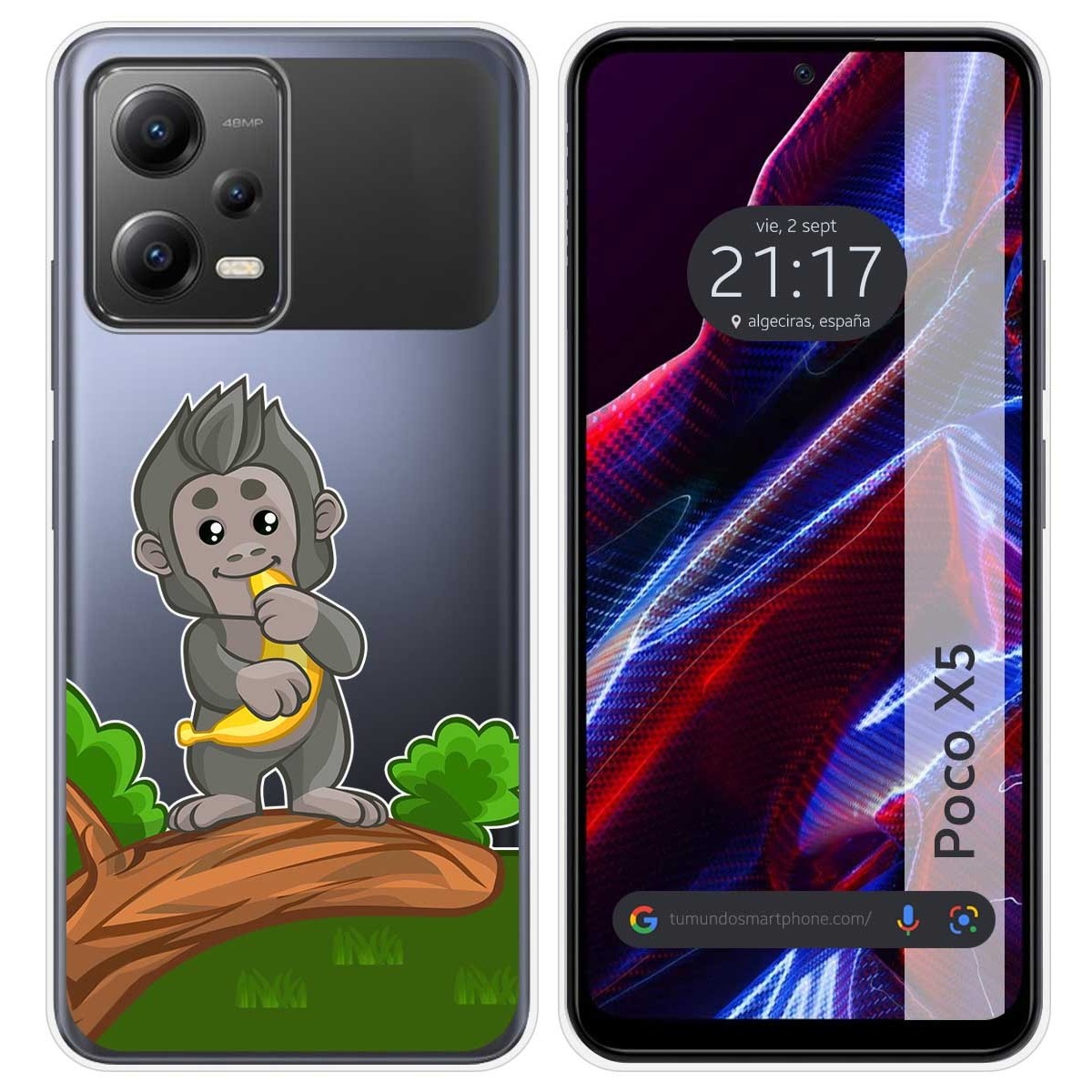 Funda Silicona Transparente compatible con Xiaomi POCO X5 5G diseño Mono Dibujos