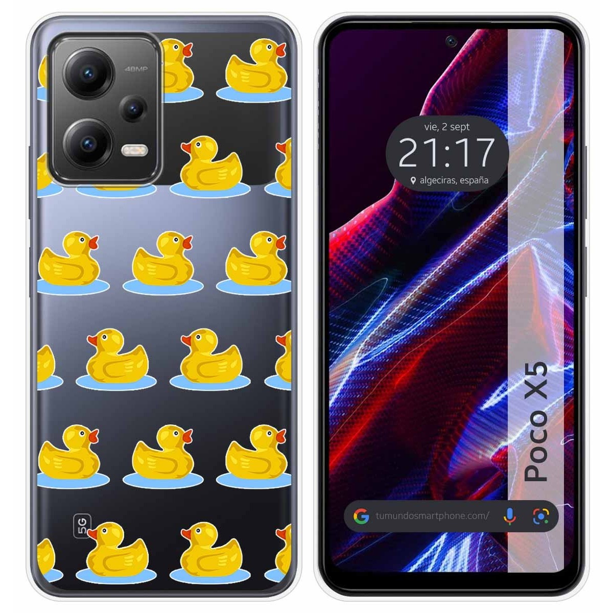 Funda Silicona Transparente compatible con Xiaomi POCO X5 5G diseño Pato Dibujos