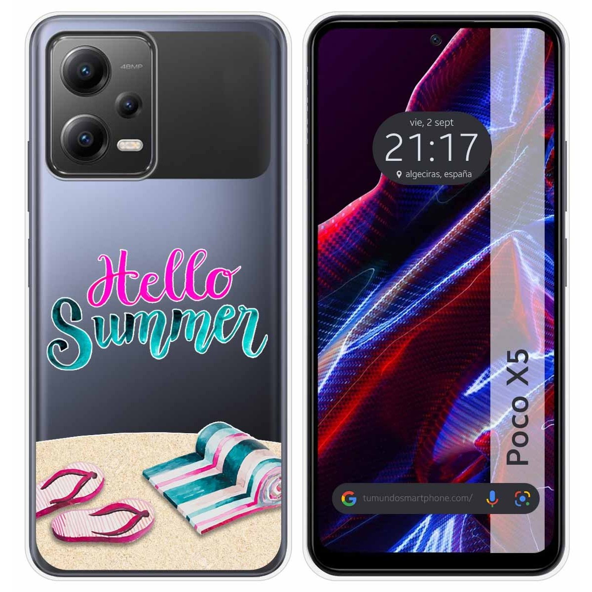 Funda Silicona Transparente compatible con Xiaomi POCO X5 5G diseño Summer Dibujos