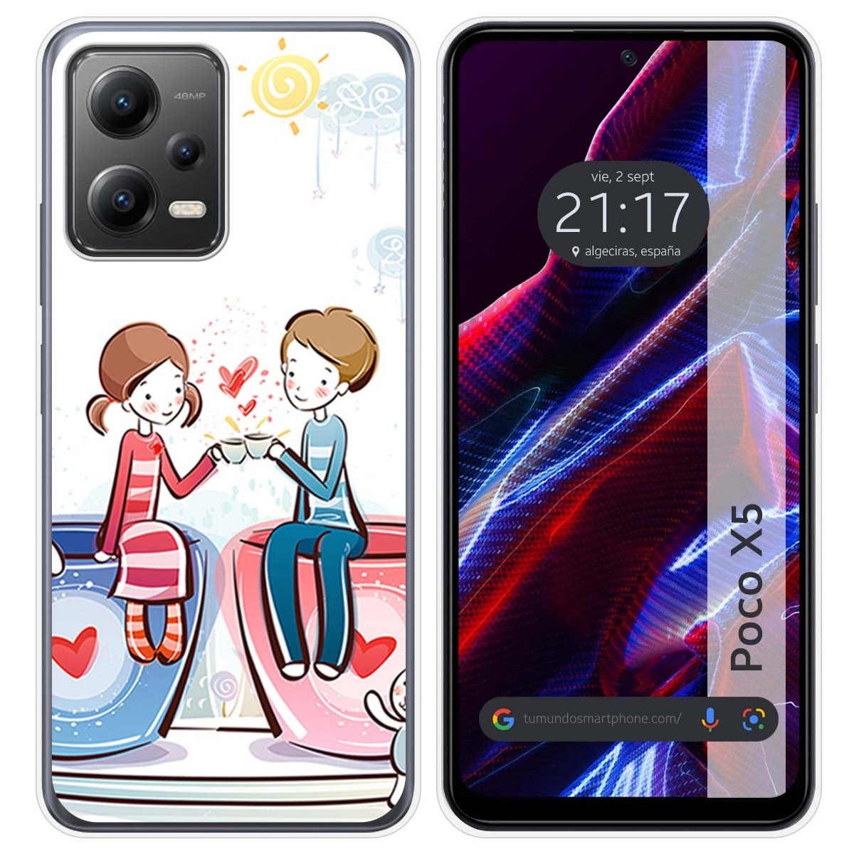 Funda Silicona compatible con Xiaomi POCO X5 5G diseño Café Dibujos