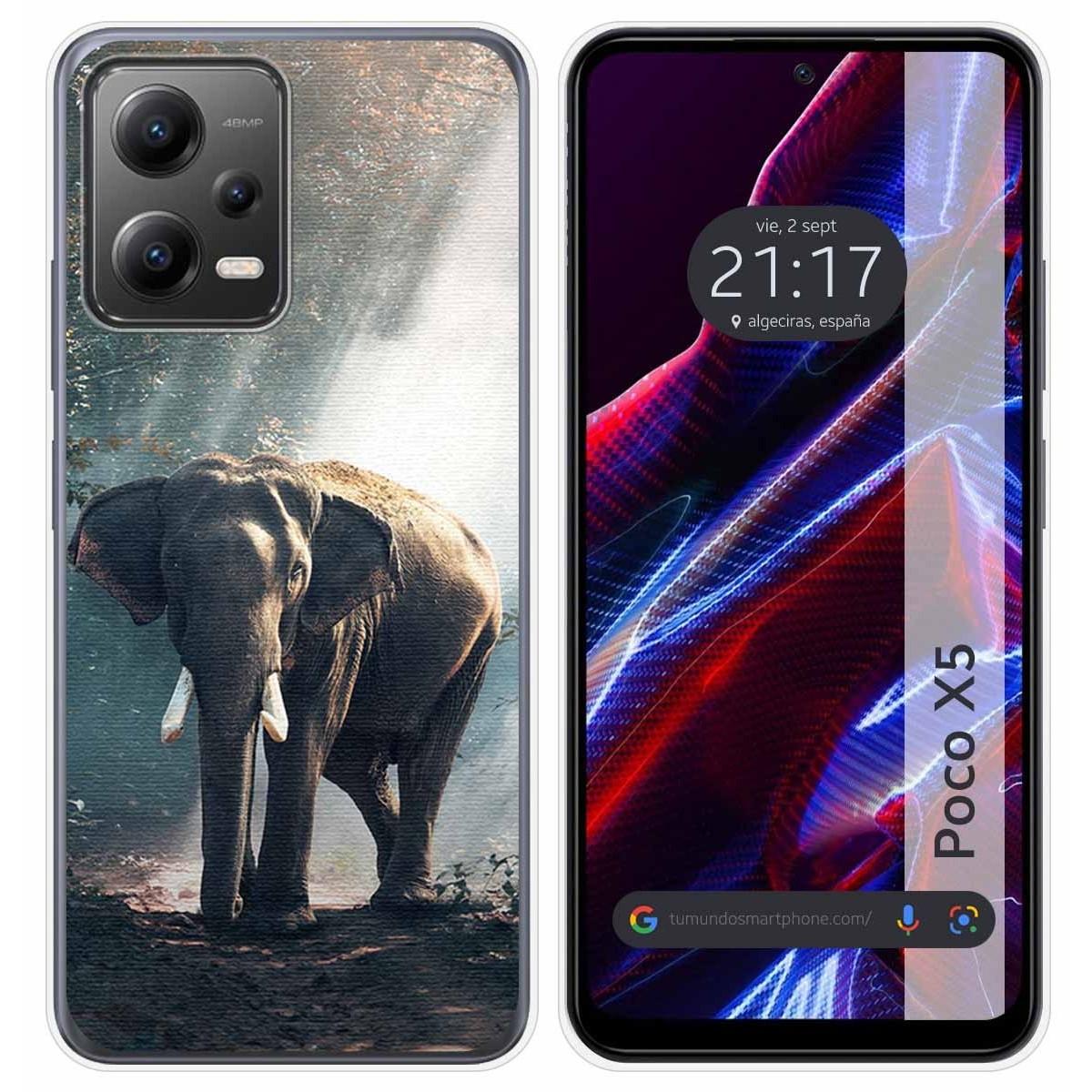 Funda Silicona compatible con Xiaomi POCO X5 5G diseño Elefante Dibujos