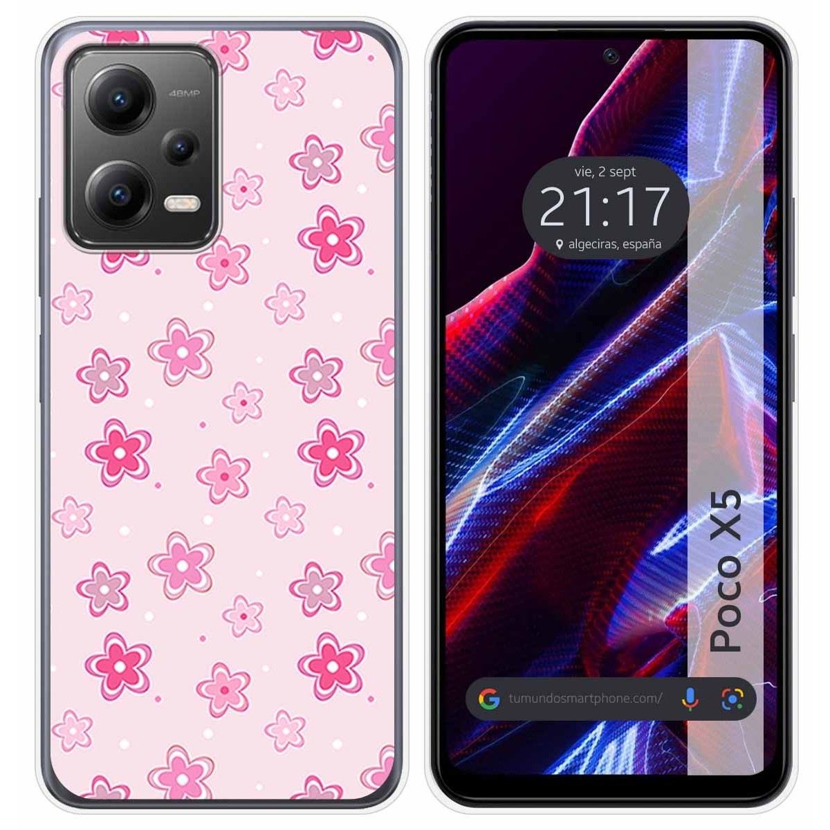 Funda Silicona compatible con Xiaomi POCO X5 5G diseño Flores Dibujos