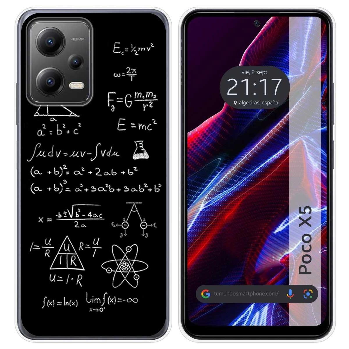 Funda Silicona compatible con Xiaomi POCO X5 5G diseño Formulas Dibujos