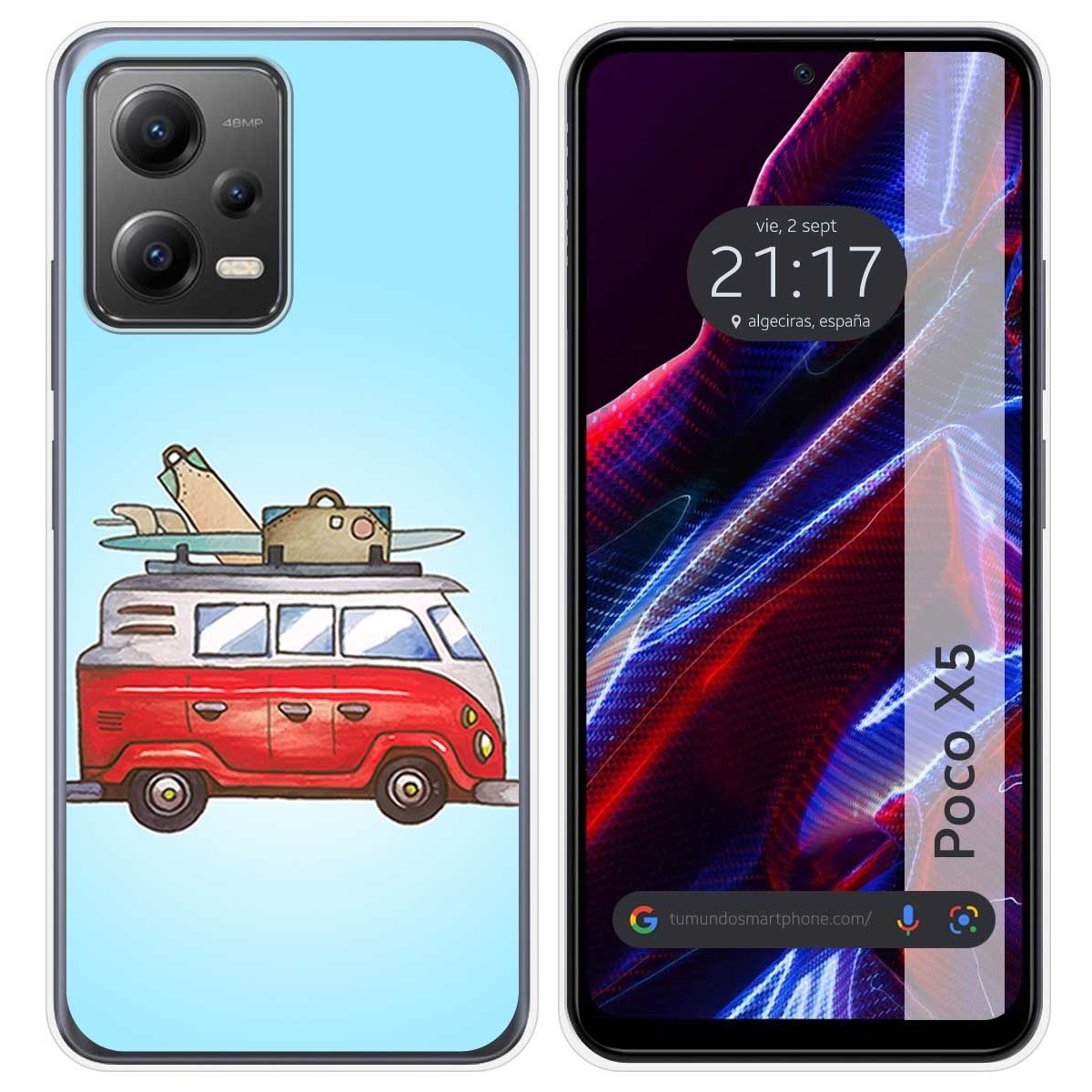 Funda Silicona compatible con Xiaomi POCO X5 5G diseño Furgoneta Dibujos