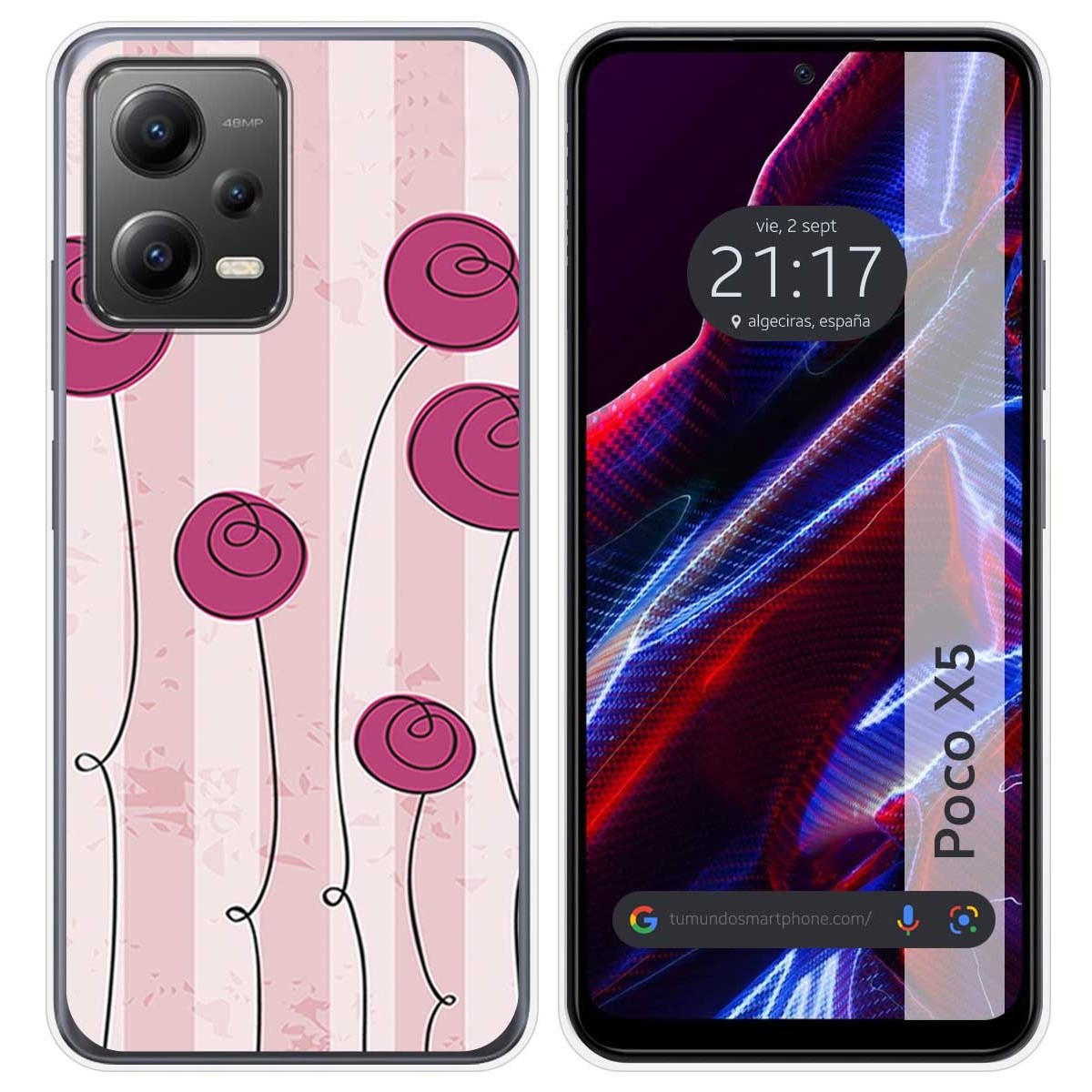 Funda Silicona compatible con Xiaomi POCO X5 5G diseño Flores Vintage Dibujos