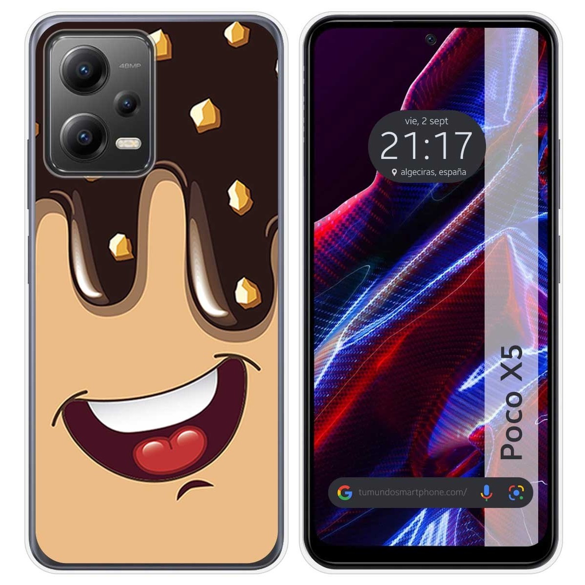 Funda Silicona compatible con Xiaomi POCO X5 5G diseño Helado Chocolate Dibujos