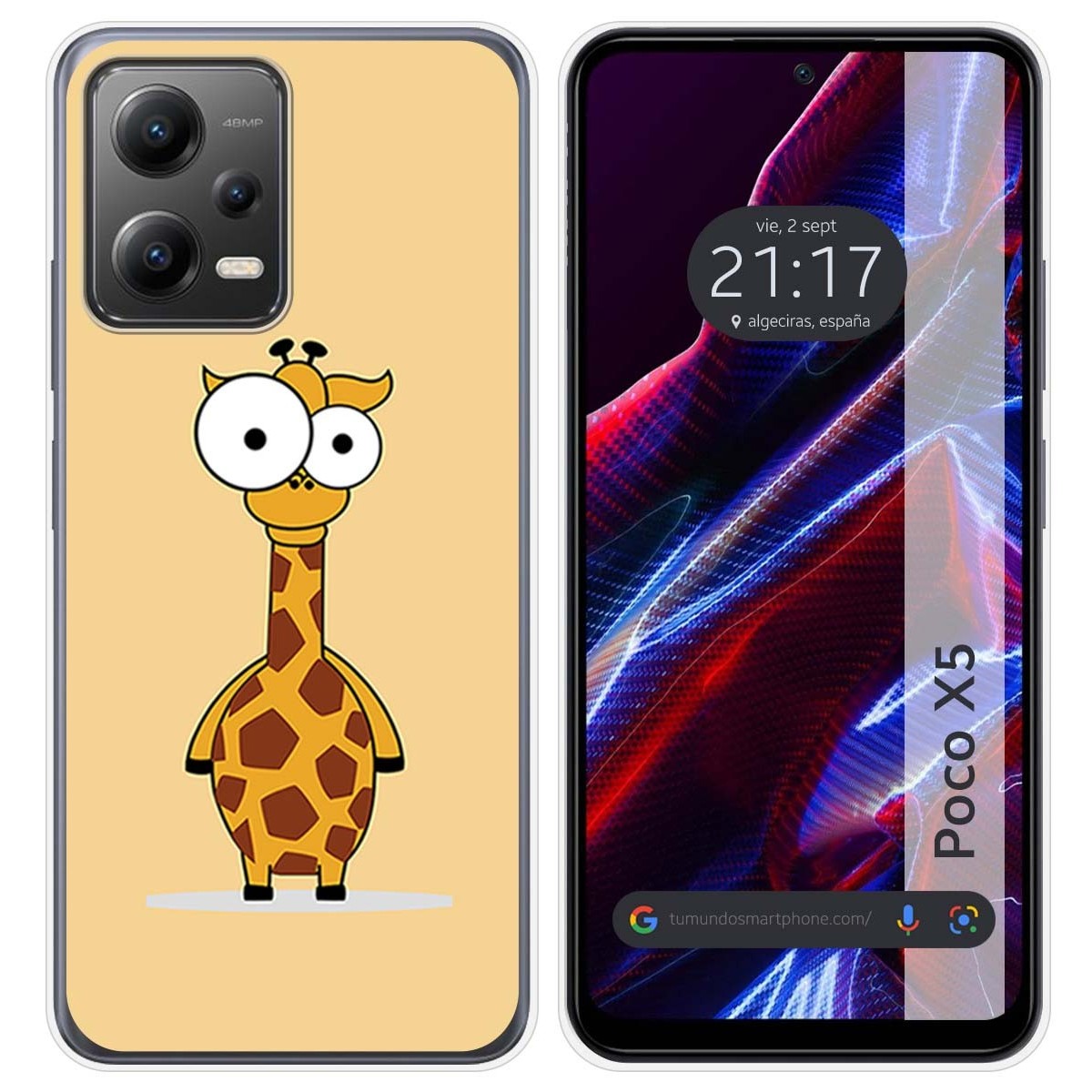 Funda Silicona compatible con Xiaomi POCO X5 5G diseño Jirafa Dibujos