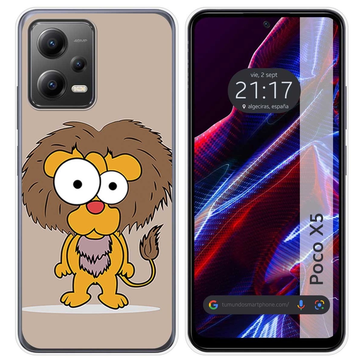Funda Silicona compatible con Xiaomi POCO X5 5G diseño Leon Dibujos