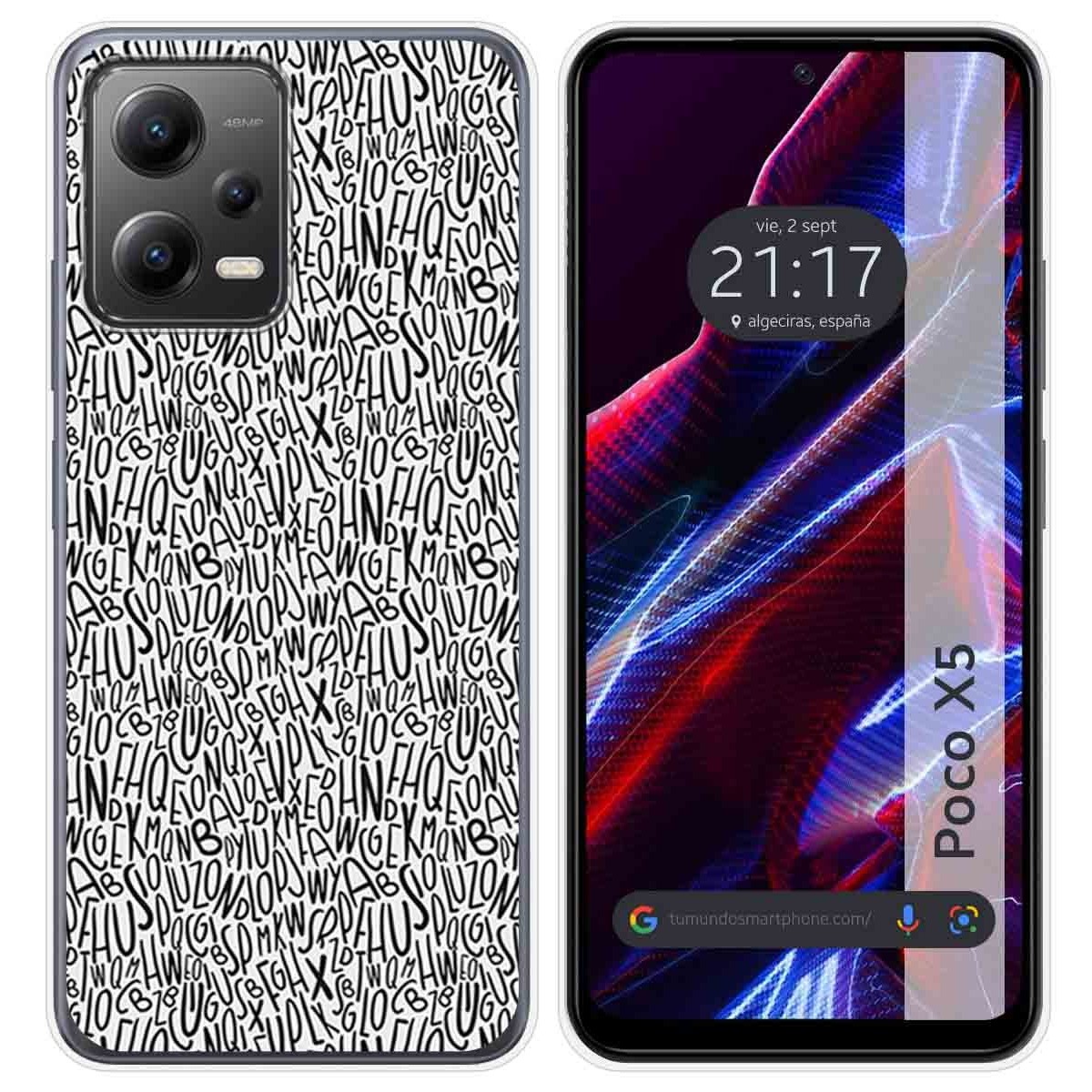 Funda Silicona compatible con Xiaomi POCO X5 5G diseño Letras Dibujos