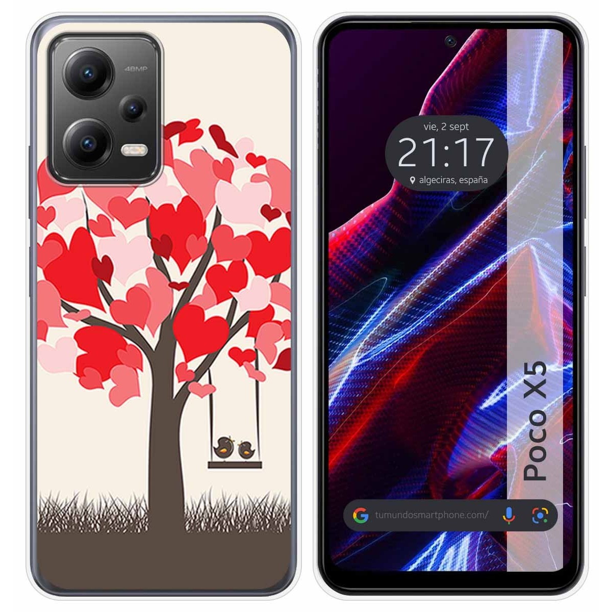 Funda Silicona compatible con Xiaomi POCO X5 5G diseño Pajaritos Dibujos