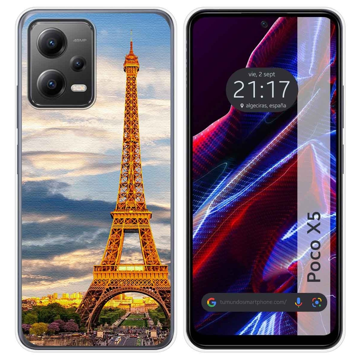 Funda Silicona compatible con Xiaomi POCO X5 5G diseño Paris Dibujos