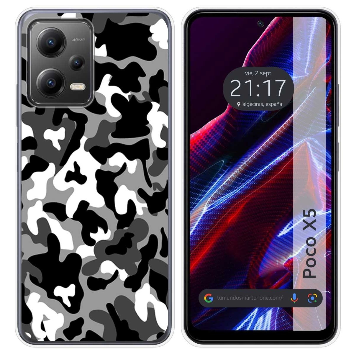 Funda Silicona compatible con Xiaomi POCO X5 5G diseño Snow Camuflaje Dibujos