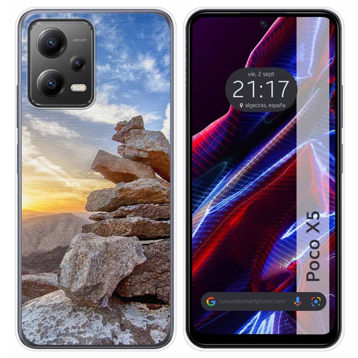 Funda Silicona compatible con Xiaomi POCO X5 5G diseño Sunset Dibujos